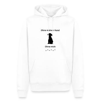 Ohne meinen Hund ohne mich - Männer Premium Bio Hoodie - Weiß - Vorne - Nico (187cm)