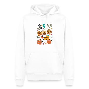 Chef cuisinant un cadeau délicieux - Sweat à capuche Premium bio Homme - blanc - Devant - Nico (187cm)