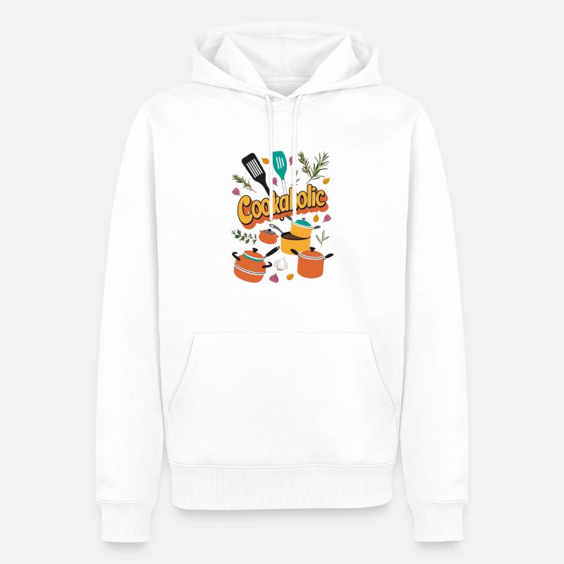 Koch kochen lecker Geschenk - Männer Premium Bio Hoodie - Weiß