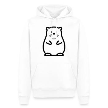 Castor - Sweat à capuche Premium bio Homme - blanc - Devant - Nico (187cm)