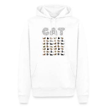 CHAT - Sweat à capuche Premium bio Homme - blanc - Devant - Nico (187cm)