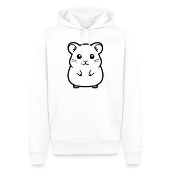 hamster - Sweat à capuche Premium bio Homme - blanc - Devant - Nico (187cm)