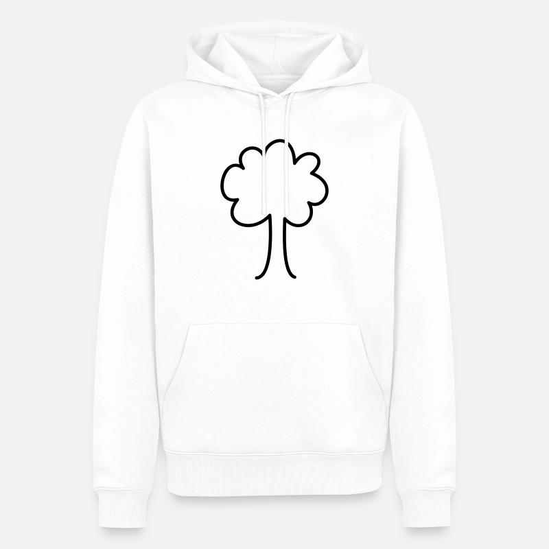 tree - Sweat à capuche Premium bio Homme - blanc