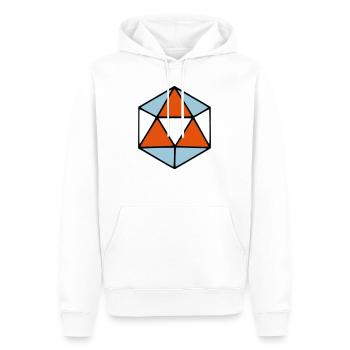 Icosaèdre / icosaèdre - Sweat à capuche Premium bio Homme - blanc - Devant - Nico (187cm)