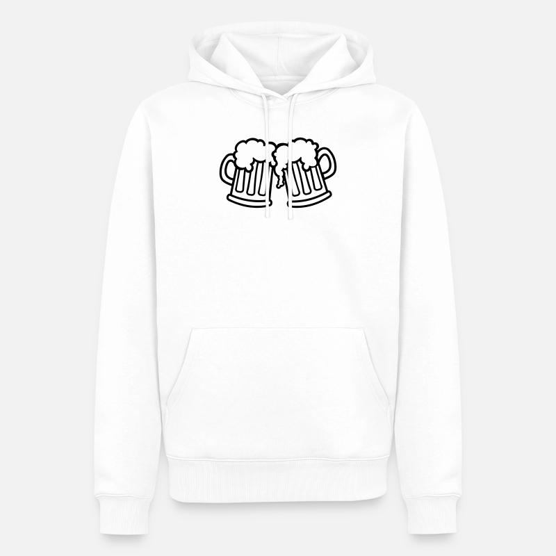 Bier - Männer Premium Bio Hoodie - Weiß