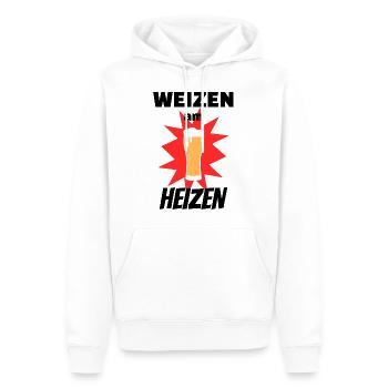 Weizen am Heizen Alkohol Weizenbier Bier - Männer Premium Bio Hoodie - Weiß - Vorne - Nico (187cm)