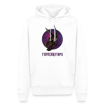 Triceratops Dinosaure Dino Archéologie - Sweat à capuche Premium bio Homme - blanc - Devant - Nico (187cm)