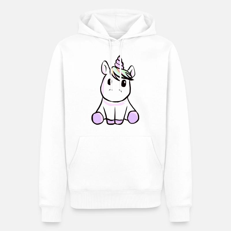 süßes Einhorn - Männer Premium Bio Hoodie - Weiß