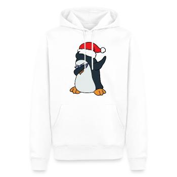 Weihnachten Dabbing Dab Pinguin - Männer Premium Bio Hoodie - Weiß - Vorne - Nico (187cm)