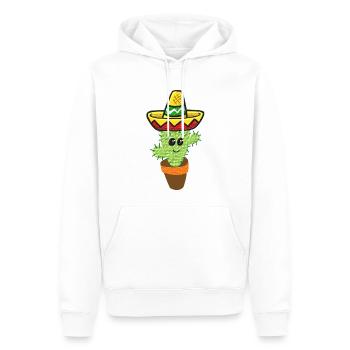 Kaktus - Männer Premium Bio Hoodie - Weiß - Vorne - Nico (187cm)