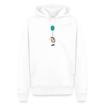 Hérisson volant - Sweat à capuche Premium bio Homme - blanc - Devant - Nico (187cm)