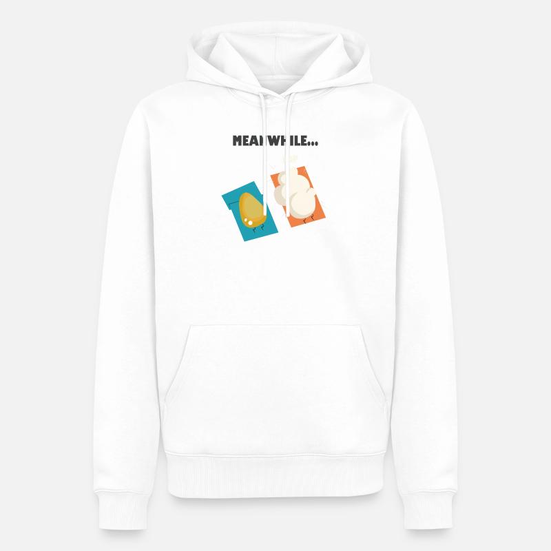 Popcorn - Männer Premium Bio Hoodie - Weiß