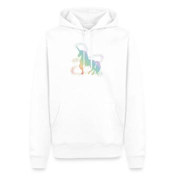 PRIDE - Men’s Premium Organic Hoodie - white - Front - Nico (187cm)