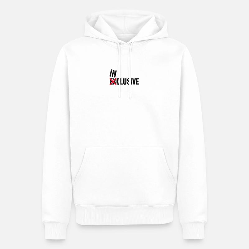 Inclusion Intégration exclusive Éducation spéciale - Sweat à capuche Premium bio Homme - blanc