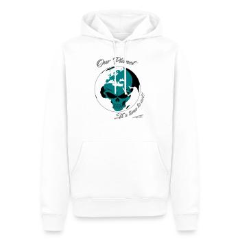 It's Time to act Save the Planet - Männer Premium Bio Hoodie - Weiß - Vorne - Nico (187cm)