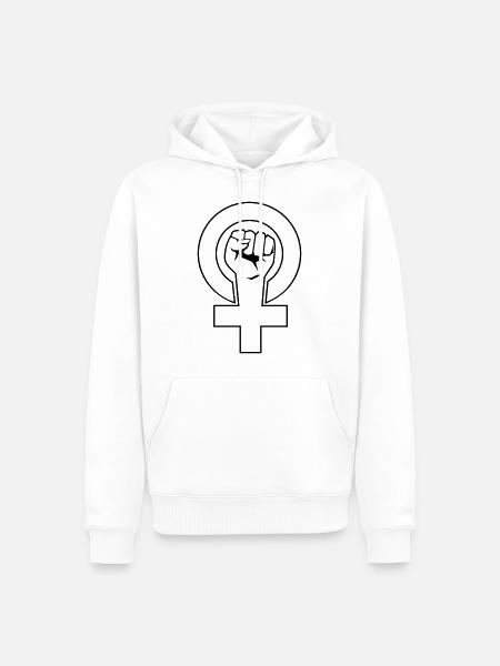 Feminist - feminist - Men’s Premium Organic Hoodie - white