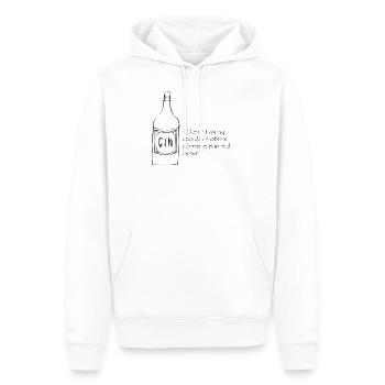 Gin ist keine Lösung - Männer Premium Bio Hoodie - Weiß - Vorne - Nico (187cm)