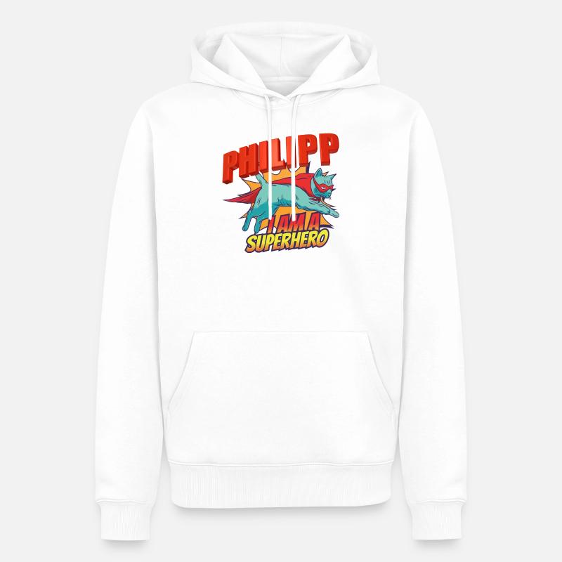Philipp - Männer Premium Bio Hoodie - Weiß