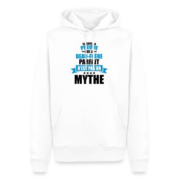 preuve que le beau-frère parfait pas un mythe - Sweat à capuche Premium bio Homme - blanc - Devant - Nico (187cm)