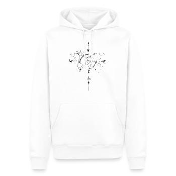 Time Elements Gift Boussole World Travel Tea - Sweat à capuche Premium bio Homme - blanc - Devant - Nico (187cm)