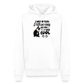 J'étais à distance sociale avant que ce soit cool T-shirt - Sweat à capuche Premium bio Homme - blanc - Devant - Nico (187cm)