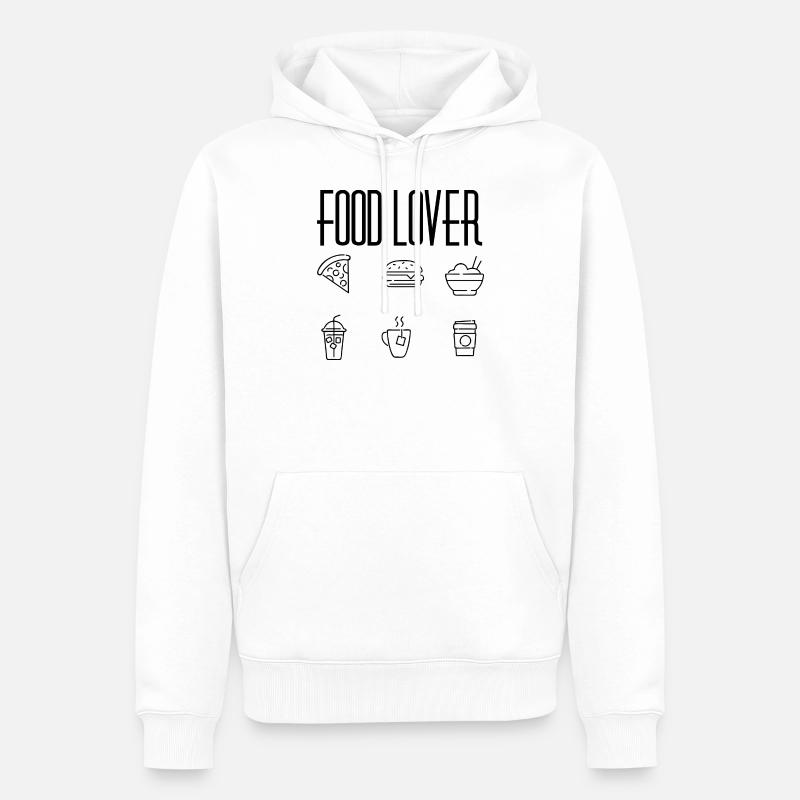 LEBENSMITTEL - Männer Premium Bio Hoodie - Weiß