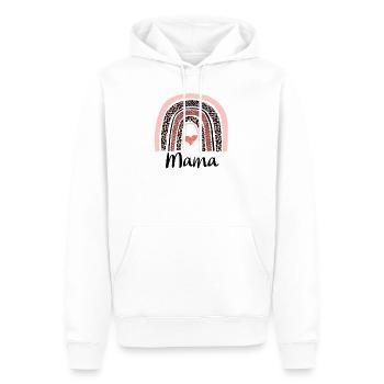 T-shirt Mama Rainbow - Sweat à capuche Premium bio Homme - blanc - Devant - Nico (187cm)