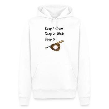 Crawl Walk Baseball Baby Bodysuit Baseball Lovers - Männer Premium Bio Hoodie - Weiß - Vorne - Nico (187cm)