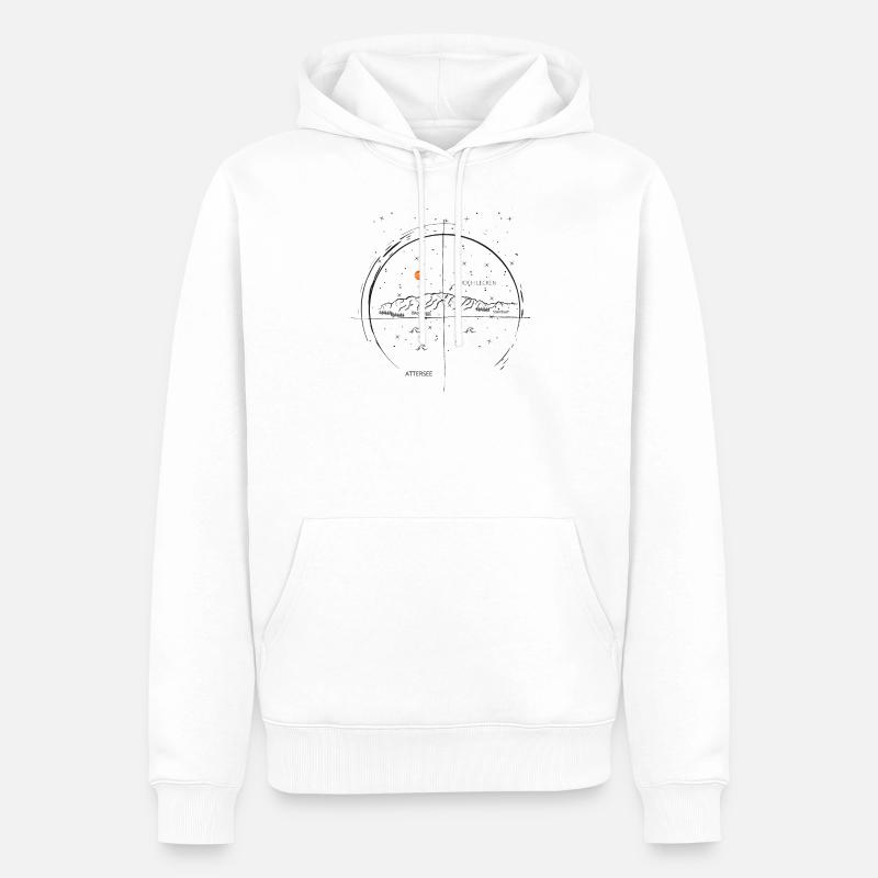 Cercle Attersee - Sweat à capuche Premium bio Homme - blanc