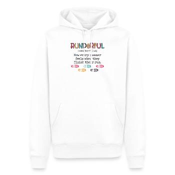 Définition de running circulaire - Sweat à capuche Premium bio Homme - blanc - Devant - Nico (187cm)