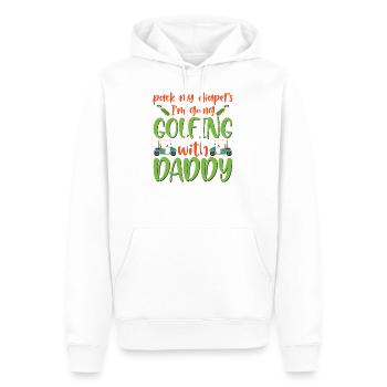 Pack My Diapers I'm Going Golfing With Daddy Baby - Männer Premium Bio Hoodie - Weiß - Vorne - Nico (187cm)