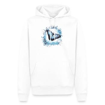schmetterling ,blau ,graffiti,türkis,malerei - Männer Premium Bio Hoodie - Weiß - Vorne - Nico (187cm)