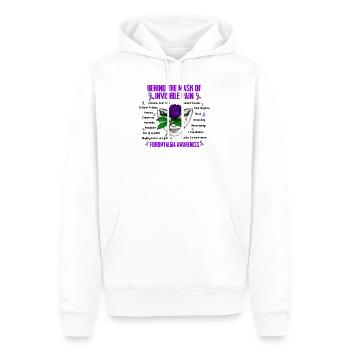 Behind The Mask Of Invisible Pain Fibromyalgia - Männer Premium Bio Hoodie - Weiß - Vorne - Nico (187cm)