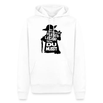 Berufe Bau Handwerker Du musst Fliesenleger - Männer Premium Bio Hoodie - Weiß - Vorne - Nico (187cm)