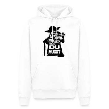 Berufe Bau Handwerker Du musst - Männer Premium Bio Hoodie - Weiß - Vorne - Nico (187cm)