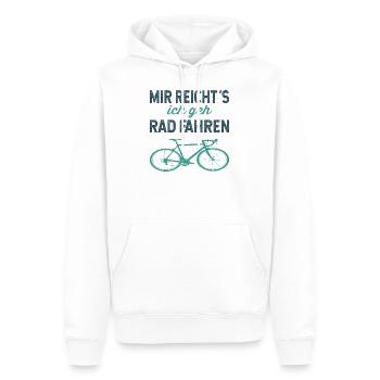 Fahrrad Mir reichts ich geh radfahren Rennrad - Männer Premium Bio Hoodie - Weiß - Vorne - Nico (187cm)