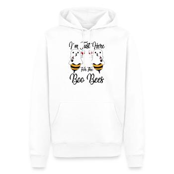 Halloween I'm Just Here For The Boo Bees T Shirt - Men’s Premium Organic Hoodie - white - Front - Nico (187cm)