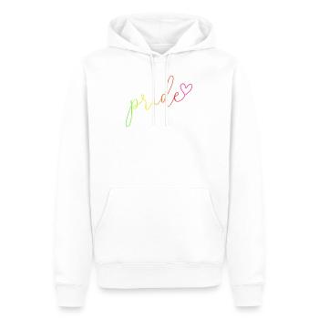 Pride Regenbogen Farben Schrift - Männer Premium Bio Hoodie - Weiß - Vorne - Nico (187cm)