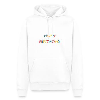 ALLES GUTE ZUM GEBURTSTAG. ALLES GUTE ZUM GEBURTSTAG. JAHRESTAG. - Männer Premium Bio Hoodie - Weiß - Vorne - Nico (187cm)