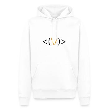 Pinguin - Männer Premium Bio Hoodie - Weiß - Vorne - Nico (187cm)