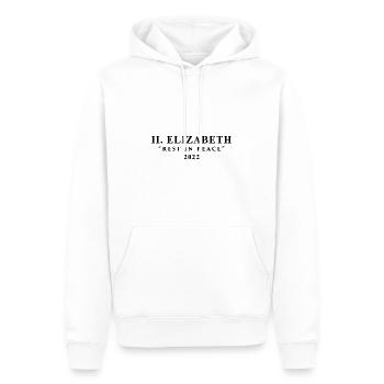 II Elizabeth repose en paix - Sweat à capuche Premium bio Homme - blanc - Devant - Nico (187cm)