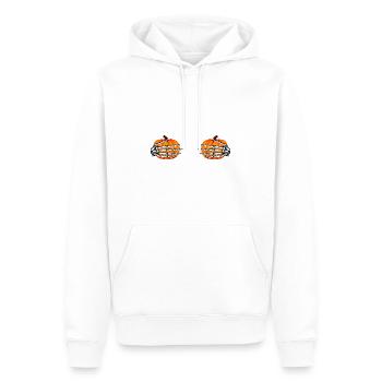 Kürbis-Skelett-Hände - Männer Premium Bio Hoodie - Weiß - Vorne - Nico (187cm)