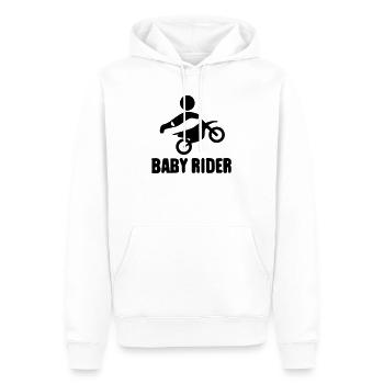 Baby Rider  - Männer Premium Bio Hoodie - Weiß - Vorne - Nico (187cm)
