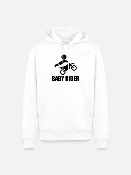 Baby Rider  - Männer Premium Bio Hoodie - Weiß