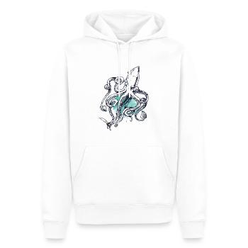 Piraten-Krake - Männer Premium Bio Hoodie - Weiß - Vorne - Nico (187cm)