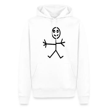 comic - Männer Premium Bio Hoodie - Weiß - Vorne - Nico (187cm)