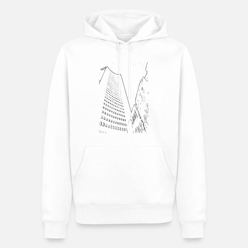 Leipzig - Sweat à capuche Premium bio Homme - blanc