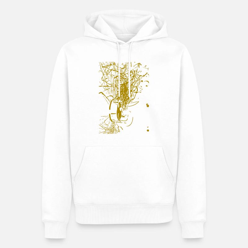 Conception abstraite - Sweat à capuche Premium bio Homme - blanc