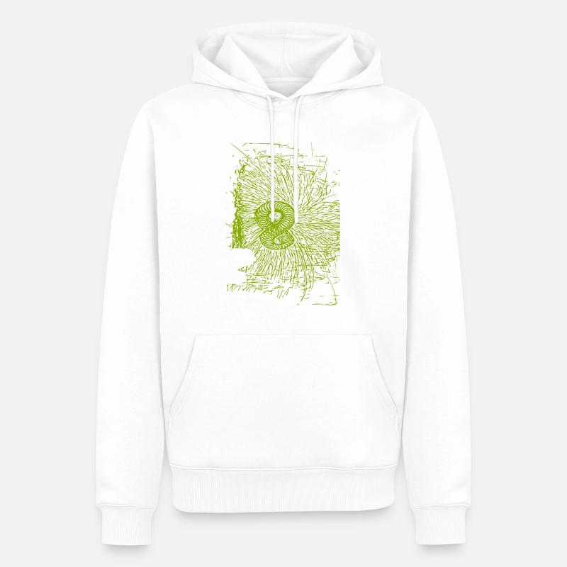 Conception abstraite - Sweat à capuche Premium bio Homme - blanc