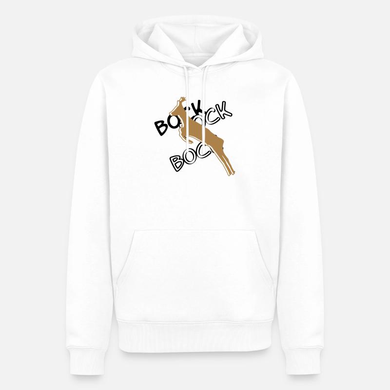 Bock³ - Männer Premium Bio Hoodie - Weiß